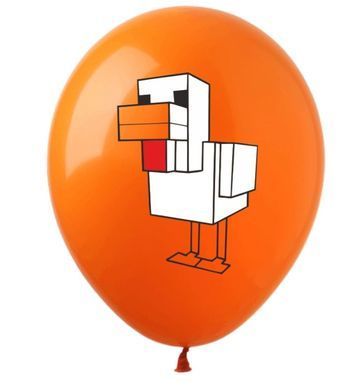 Minecraft Printed Latex Balloon with Helium &ndash; assorted