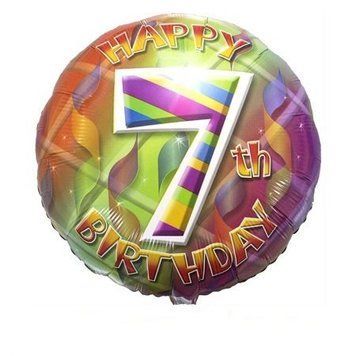 Шары цифры фольгированные Happy Birthday 7