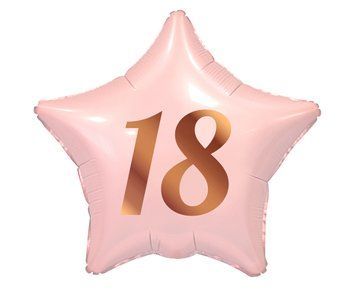 Balon foliowy 18, gwiazda r&oacute;żowa