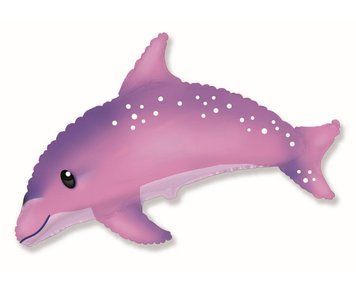 Pink Sweet Dolphin Foil Balloon with Helium