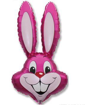 Pink Rabbit Foil Balloon with Helium