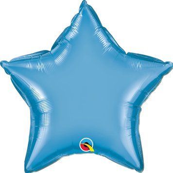 Шар звезда хром голубая chrome blue
