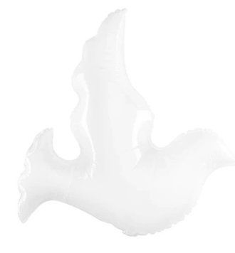 Foil Balloon &ldquo;White Dove&rdquo; &mdash; helium filled