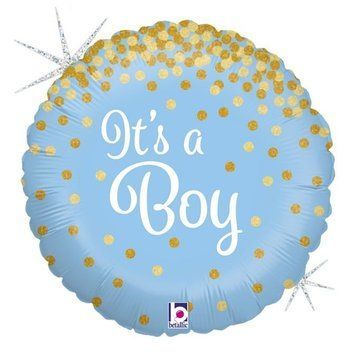Balon foliowy &bdquo;It's a Boy&rdquo; &ndash; z helem