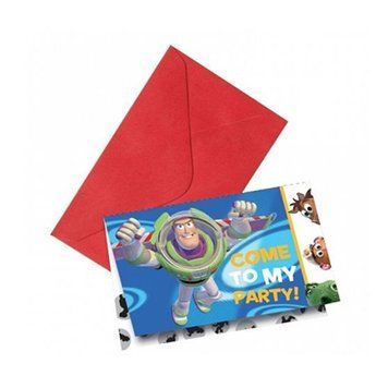 Zaproszenia urodzinowe dla dzieci Toy Story, 6 sztuk