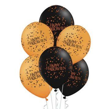 Набор воздушных шаров Happy Halloween 12 дюймов, 6 шт