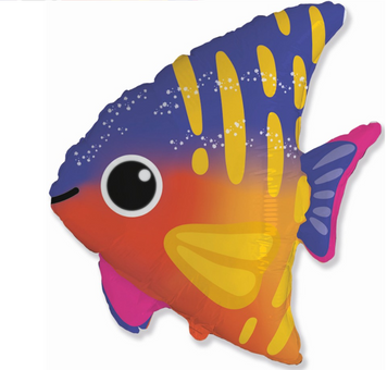 Balloon with helium smiling fish