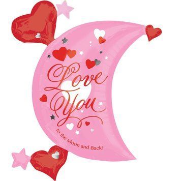 Balon foliowy &bdquo;Moon of Love&rdquo; &ndash; z helem