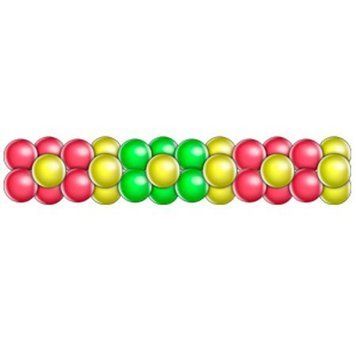 Girlanda balonowa Kwiat &ndash; trzy kolory