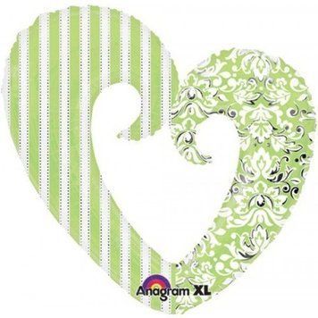 Balony serca wenzely zielone &ndash; z helem