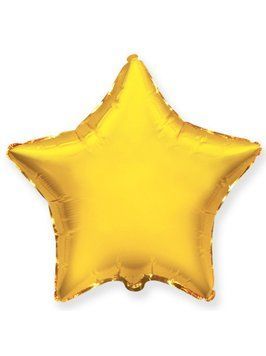 Balon foliowy gwiazda złota metallic z helem