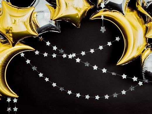 Gold baby month foil balloon with helium