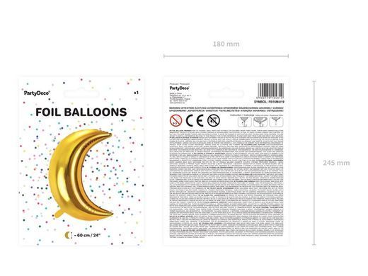 Gold baby month foil balloon with helium