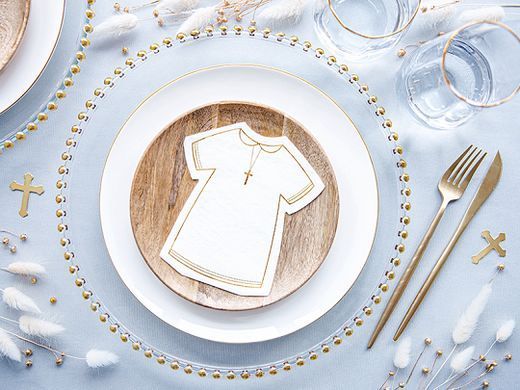 Disposable christening table napkins, 20 pcs
