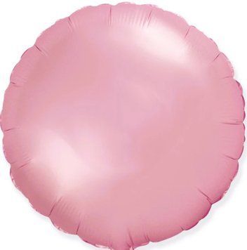 Balon foliowy okrągły r&oacute;żowy z helem