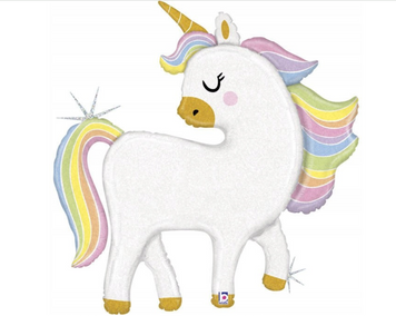 Helium balloon foil Unicorn  pastel Holo