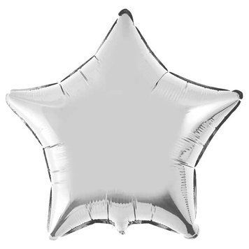 Balon foliowy GWIAZDA, srebrna